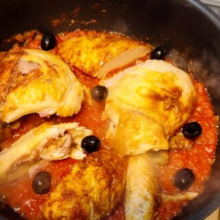 鶏肉とオリーブ煮込み